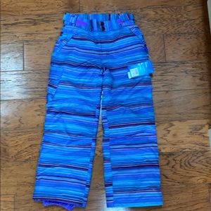 Slalom kids ski pants, size M, multi color New with Tags